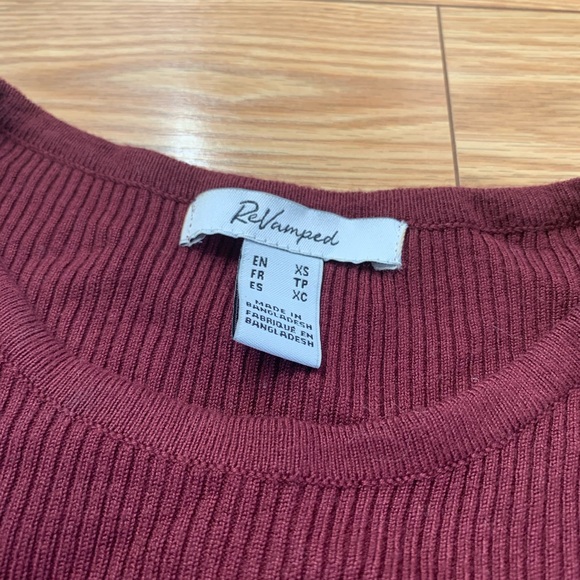 Long maxi dress super fitted burgundy - Picture 2 of 3